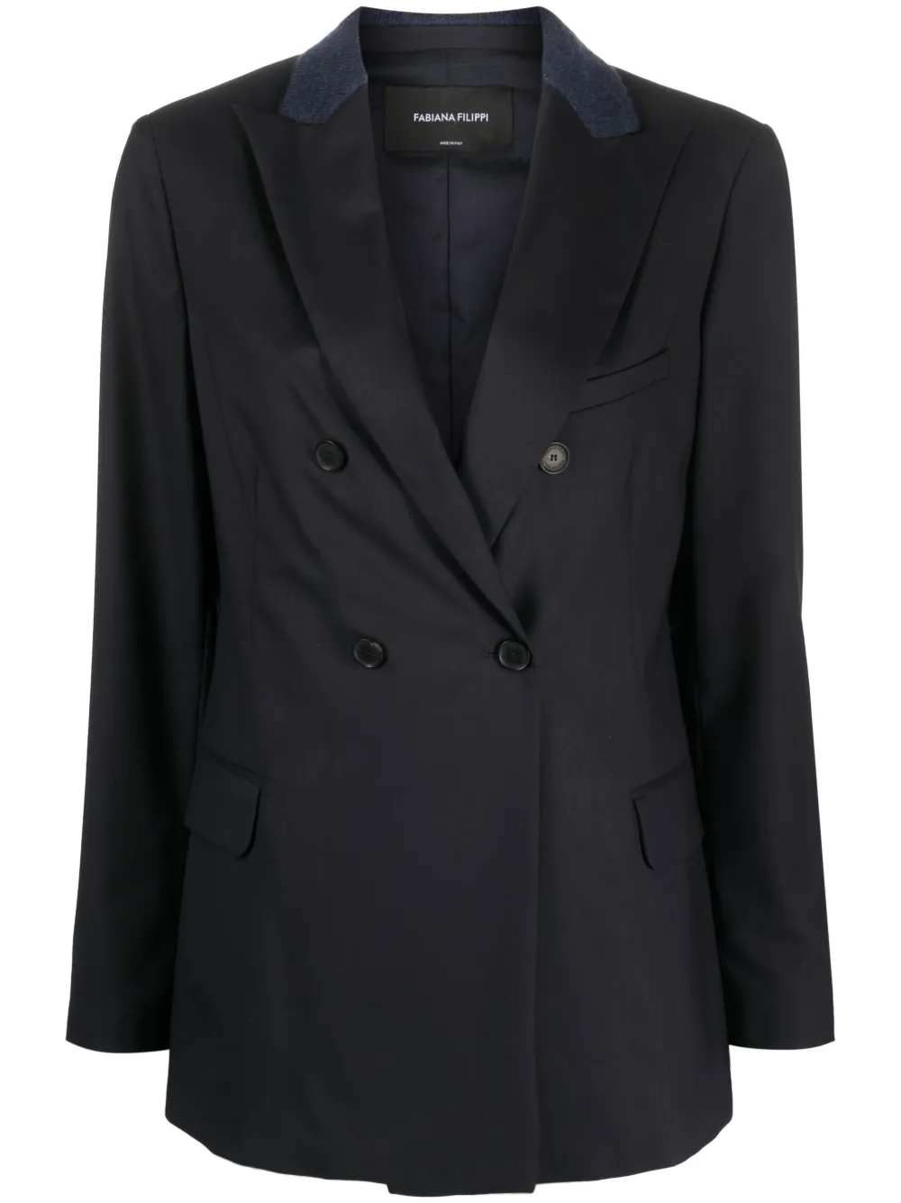 Fabiana Filippi Oversized Double-breasted Blazer In Blue