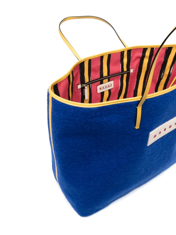 Marni リバーシブル ハンドバッグ | ブルー | FARFETCH JP Marni リバーシブル ハンドバッグ | ブルー | FARFETCH JP