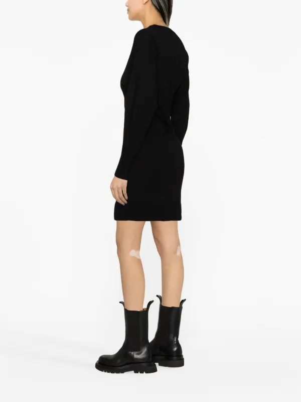 Alexander McQueen cut-out ribbed-knit Minidress | Black | FARFETCH