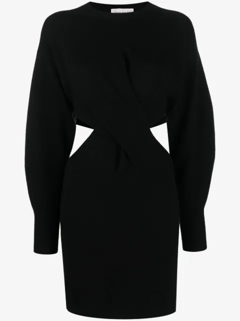Alexander McQueen Ribgebreide mini-jurk