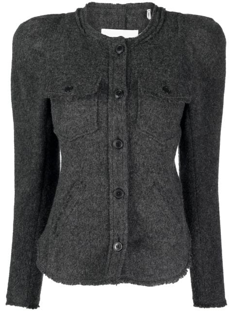 MARANT ÉTOILE shoulder-pads wool-blend cardigan