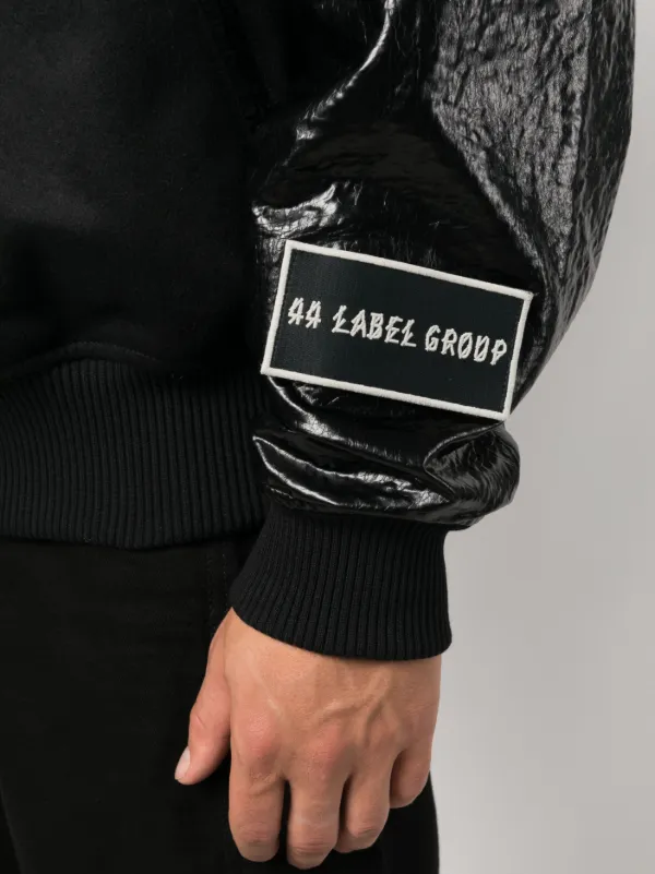 44 LABEL GROUP Grad logo-patch Bomber Jacket | Black | FARFETCH