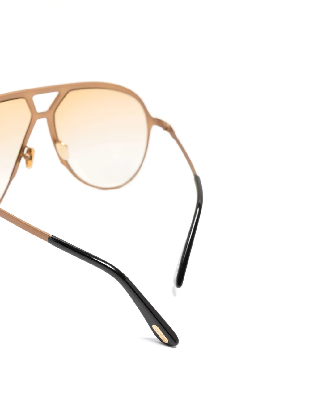 Tom Ford Xavier Pilot-frame Sunglasses In Gold