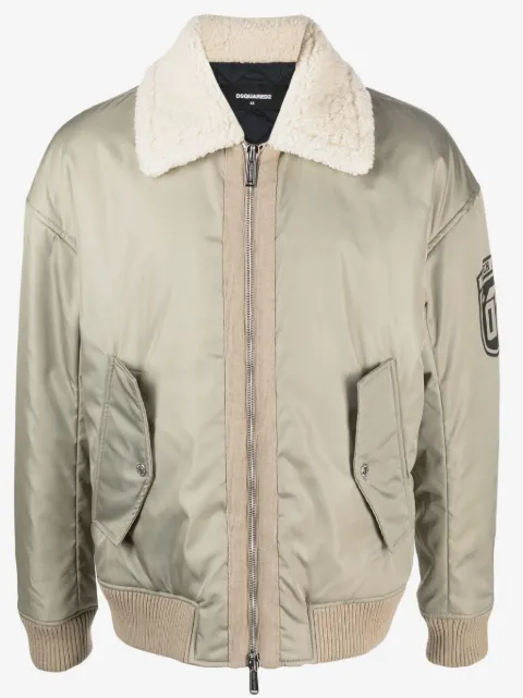 DSQUARED2 logo-print bomber jacket