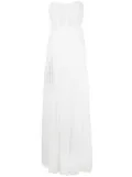 Ana Radu corset-style draped maxi dress - White