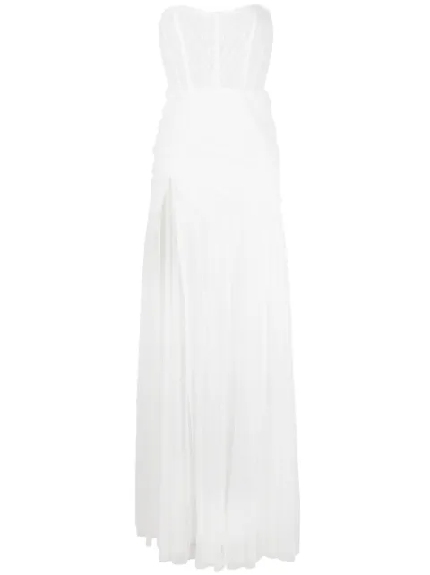 Ana Radu corset-style draped maxi dress