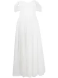 Ana Radu sweetheart-neck ruched maxi dress - White