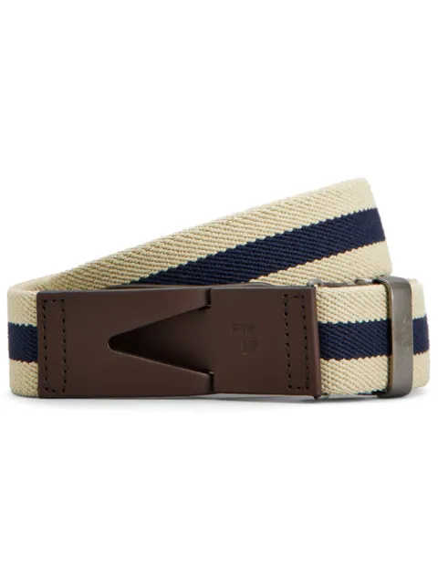 Tod's striped snap-buckle belt