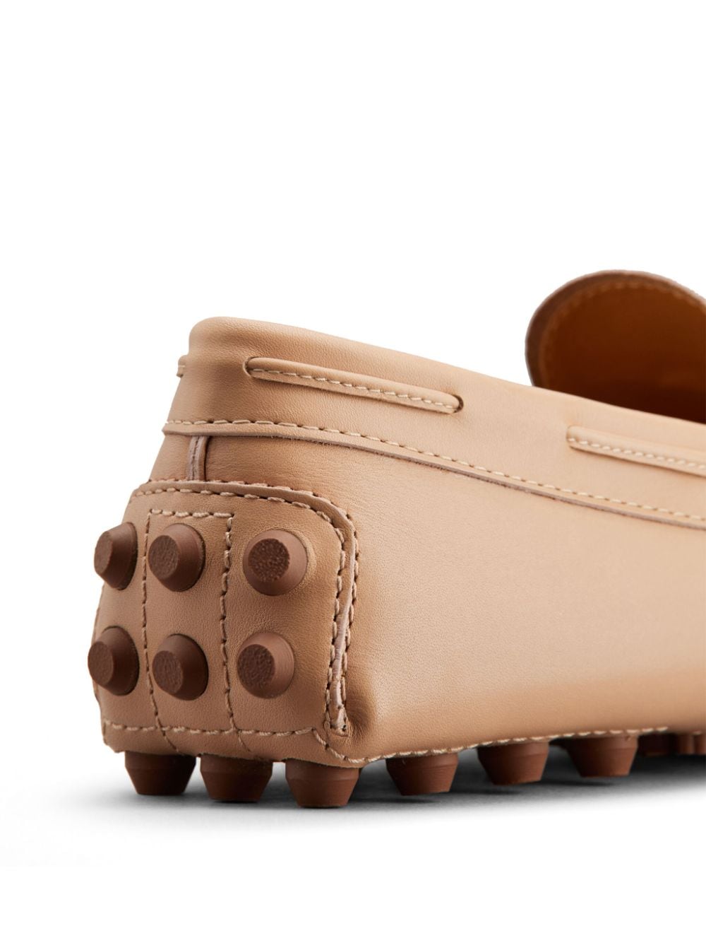 Shop Tod's Gommino Macro 52k Leather Loafers In Neutrals