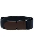 Tod's Greca pebbled-texture belt - Blue