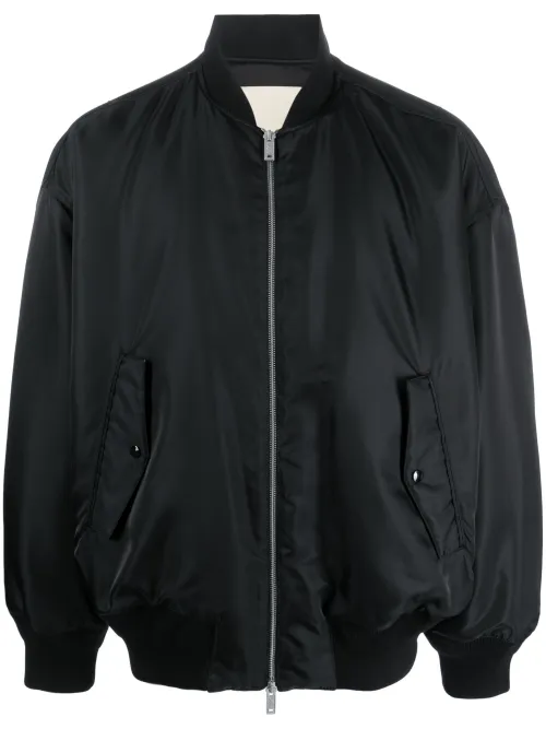 Veste bomber zippé à fini satiné - Emporio Armani - Modalova