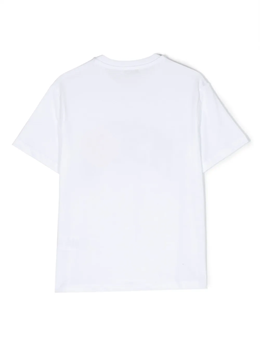 Shop Msgm Logo-print Cotton T-shirt In White