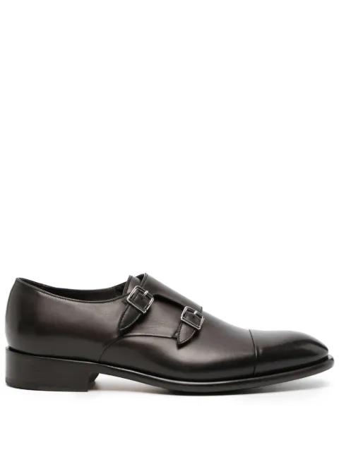 Doucal's double-strap leather monk shoes