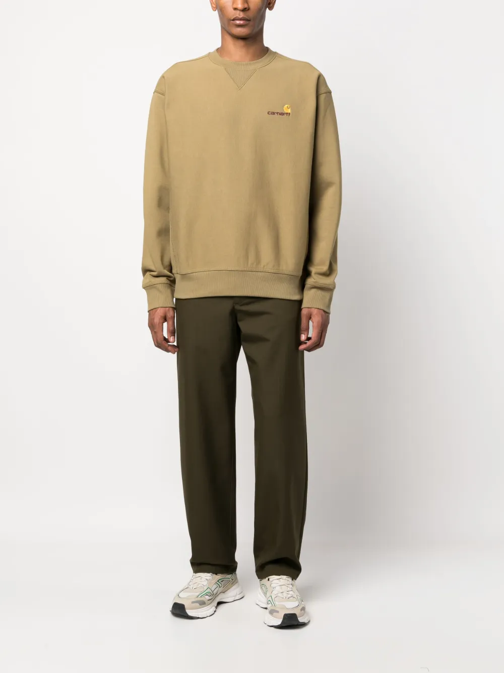 Carhartt WIP Sweater met geborduurd logo - Groen