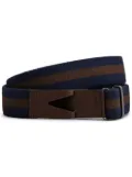 Tod's striped snap-buckle belt - Blue