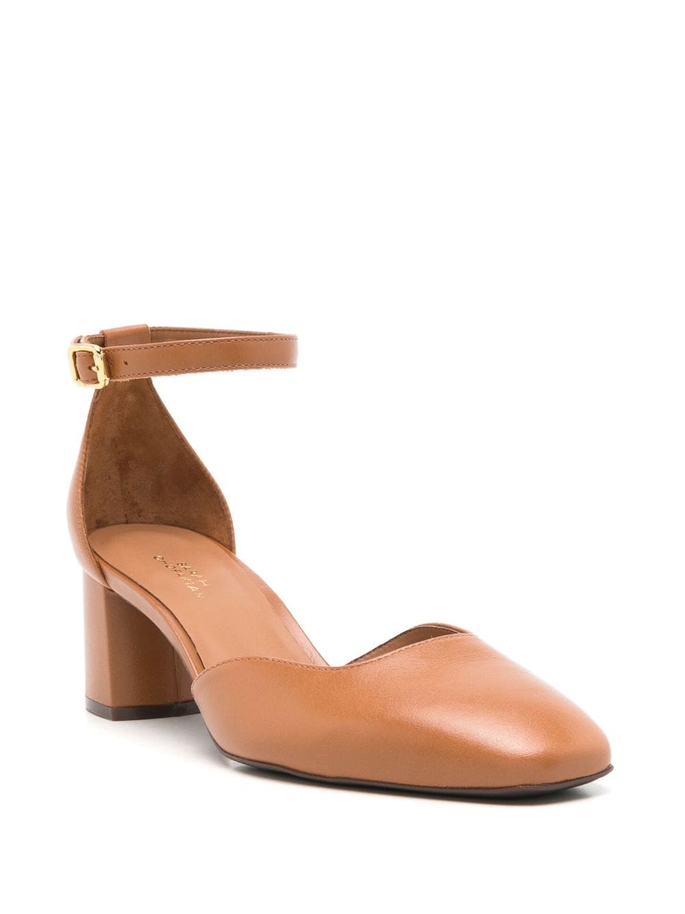 Shop Sarah Chofakian Florence Leather Sandals In Brown