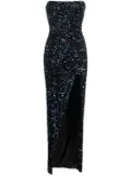 Balmain sequinned strapless gown - Black