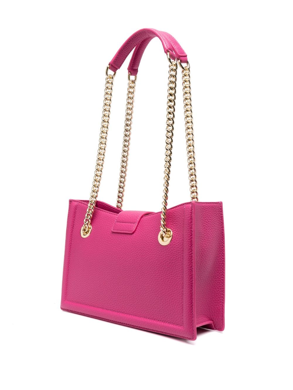 Shop Versace Jeans Couture Logo-engraved Buckle Shoulder Bag In Pink