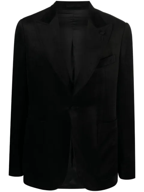 Lardini brooch-detail single-breasted blazer