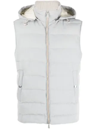 White best sale hooded vest