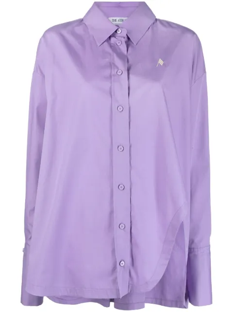 The Attico Diana asymmetric cotton shirt