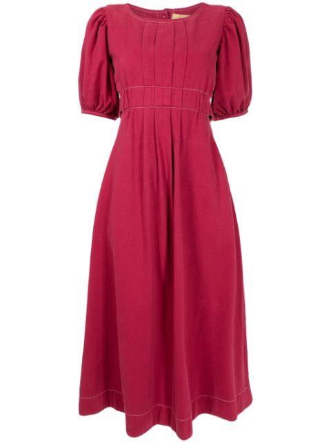 Lethicia Bronstein Aurora puff-sleeved midi dress