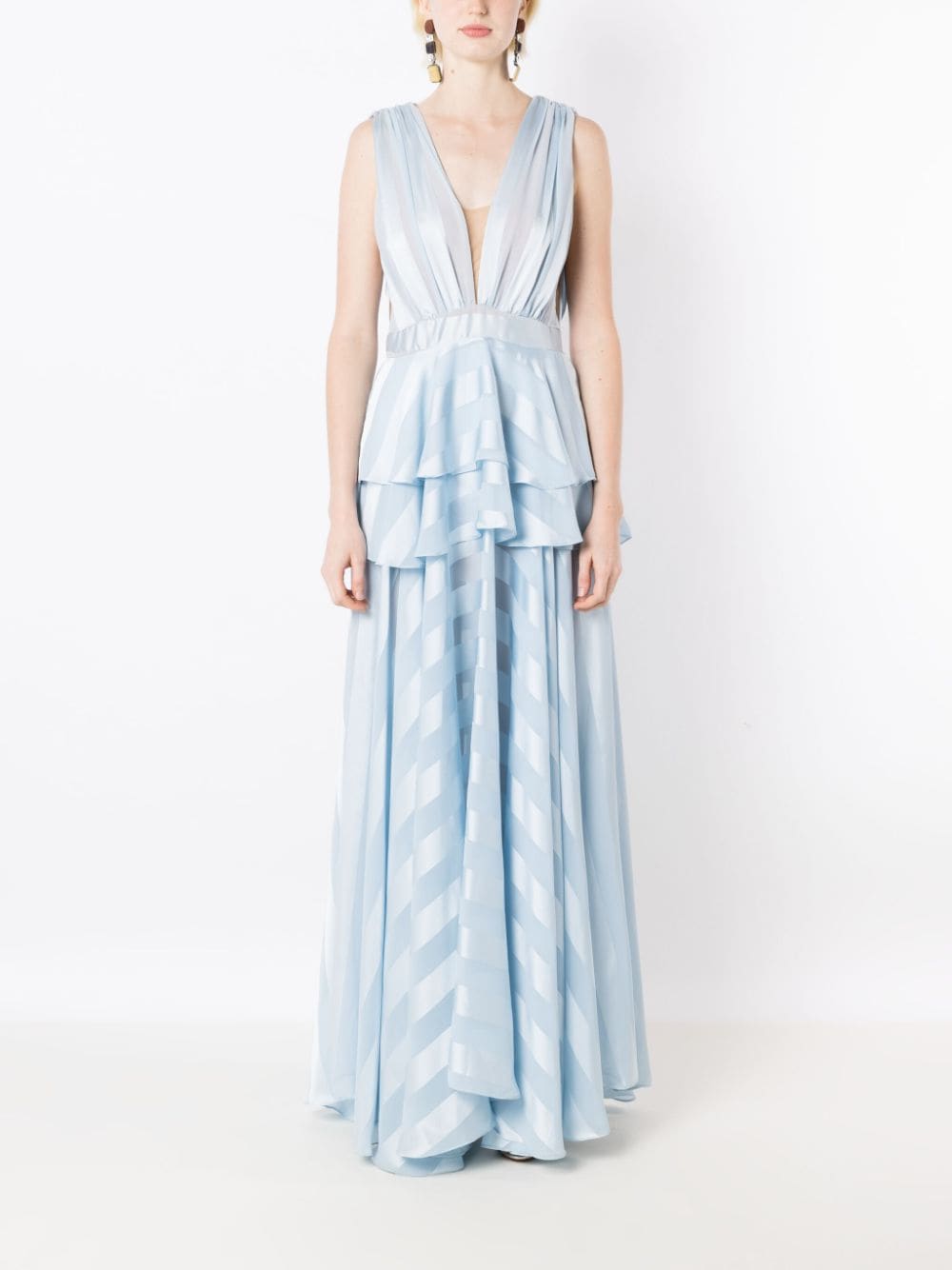 Lethicia Bronstein Gestreepte maxi-jurk - Blauw