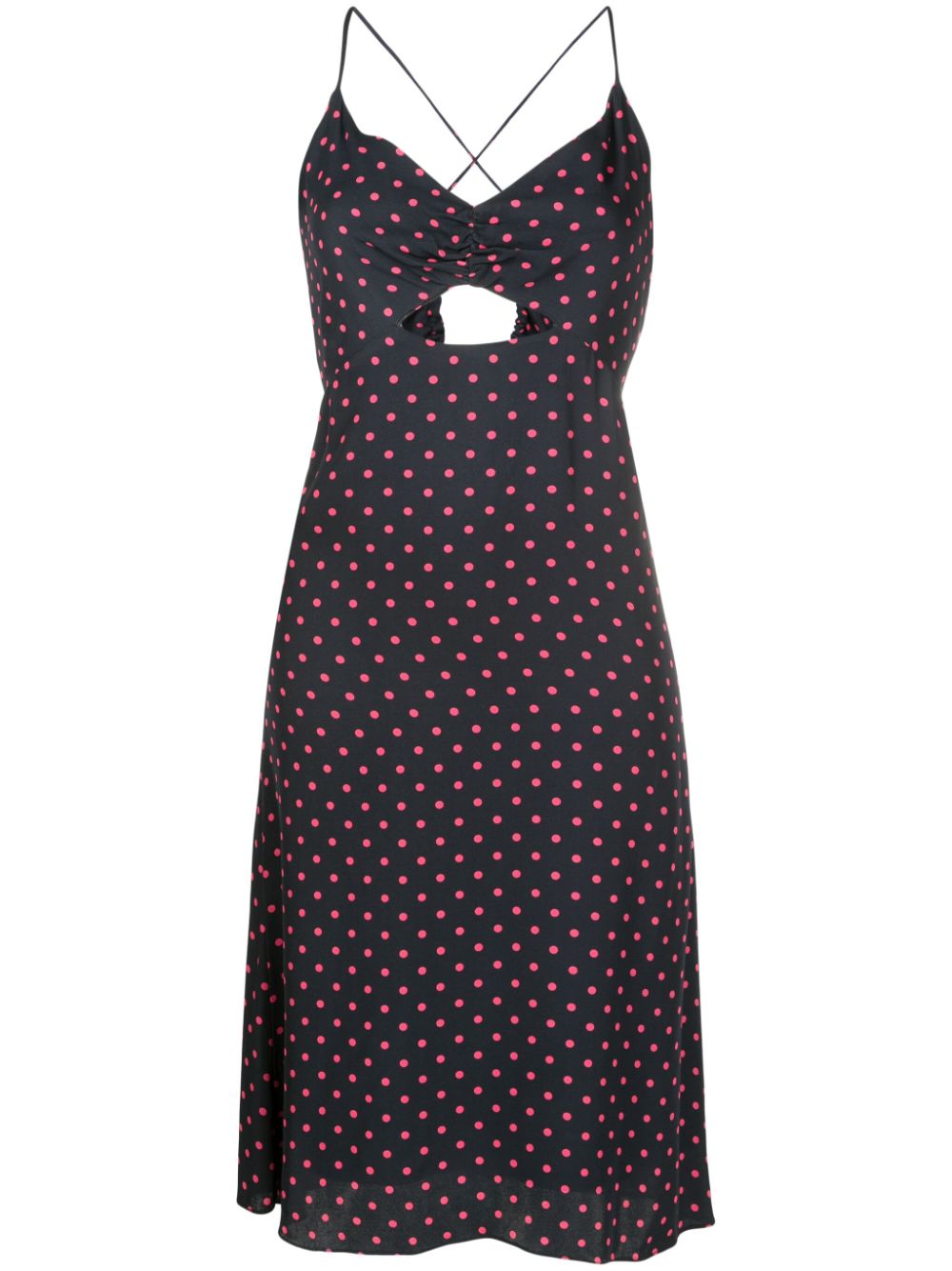 Lethicia Bronstein Valentina polka-dot pattern dress - Black