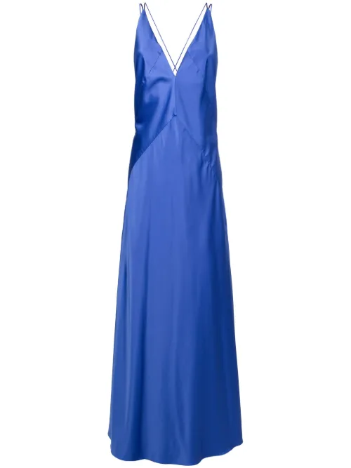Robe longue col v - Lethicia Bronstein - Modalova