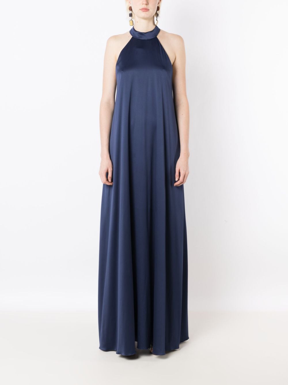 Lethicia Bronstein Bly maxi-halterjurk - Blauw