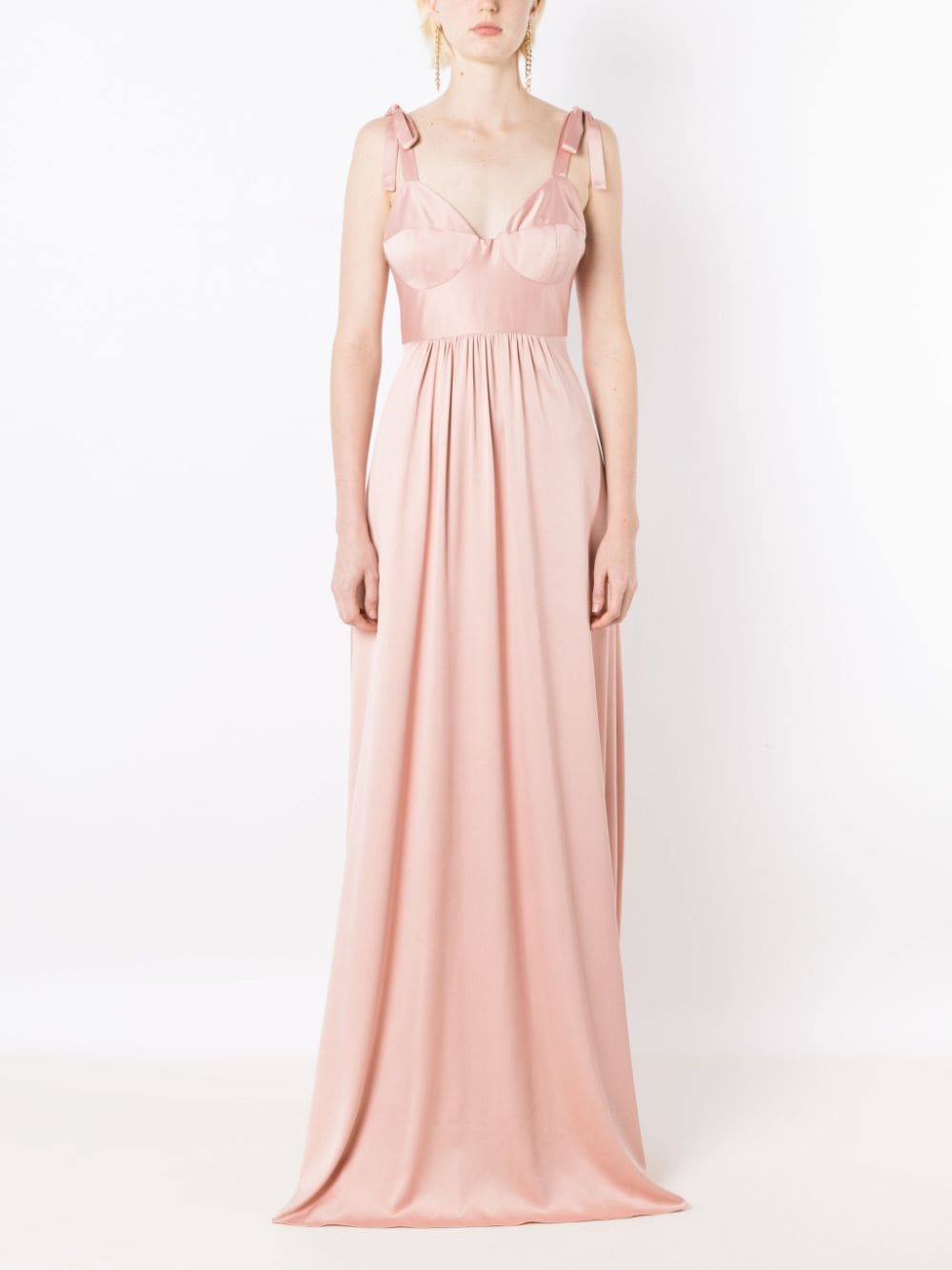 Lethicia Bronstein Maxi-jurk met ruches - Roze