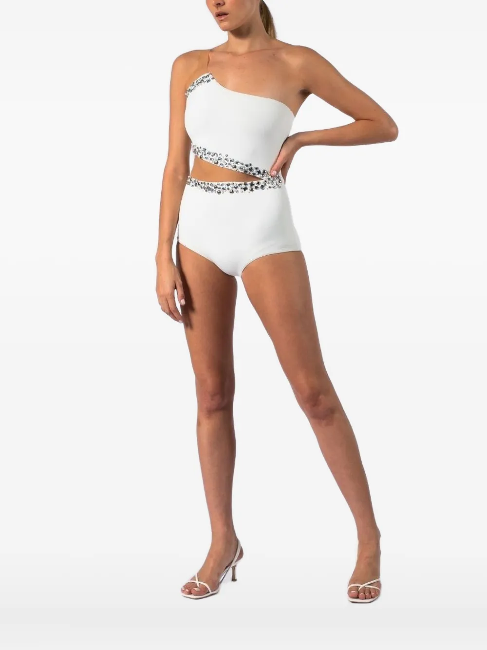 Lethicia Bronstein one-shoulder bodysuit | White | Image 1