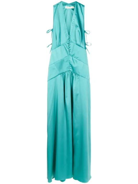 Lethicia Bronstein Teres satin maxi dress