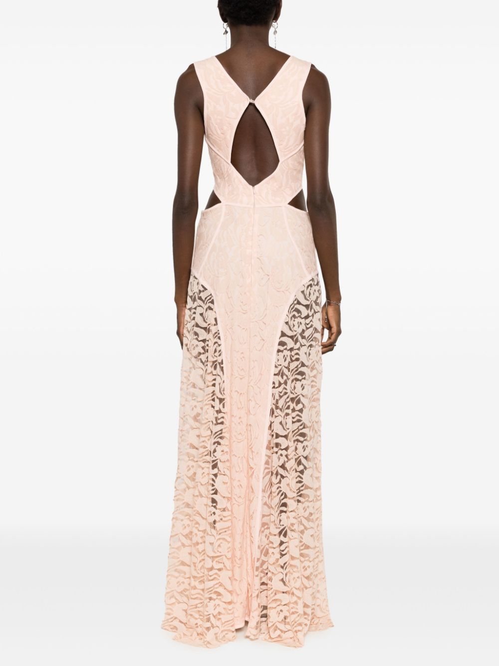 Shop Lethicia Bronstein Puppis Iv Floral-lace Gown In Pink