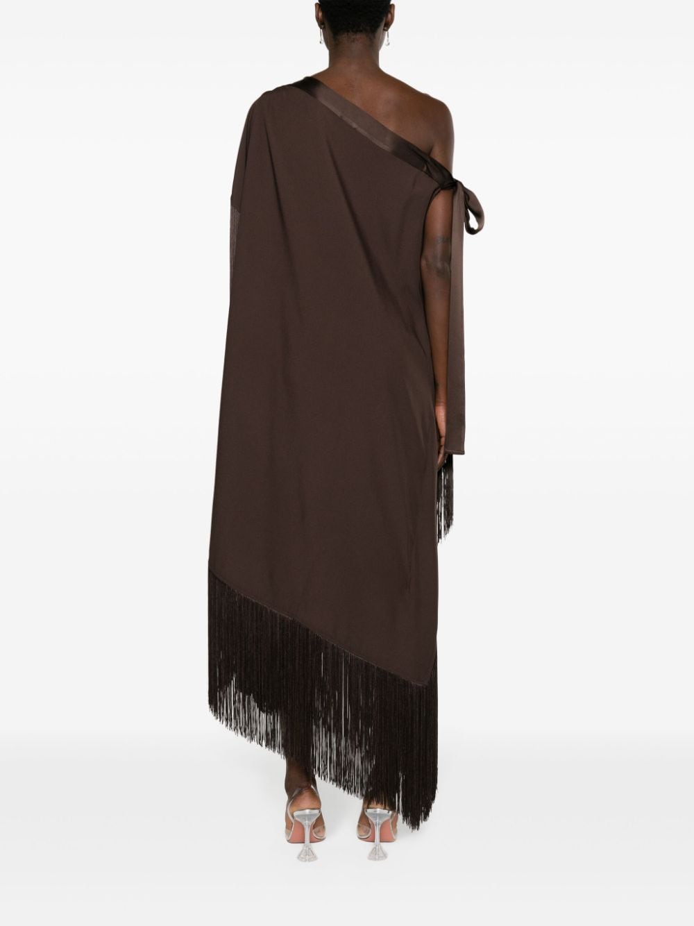 Shop Taller Marmo Aarons Fringed Maxi Dress In Brown