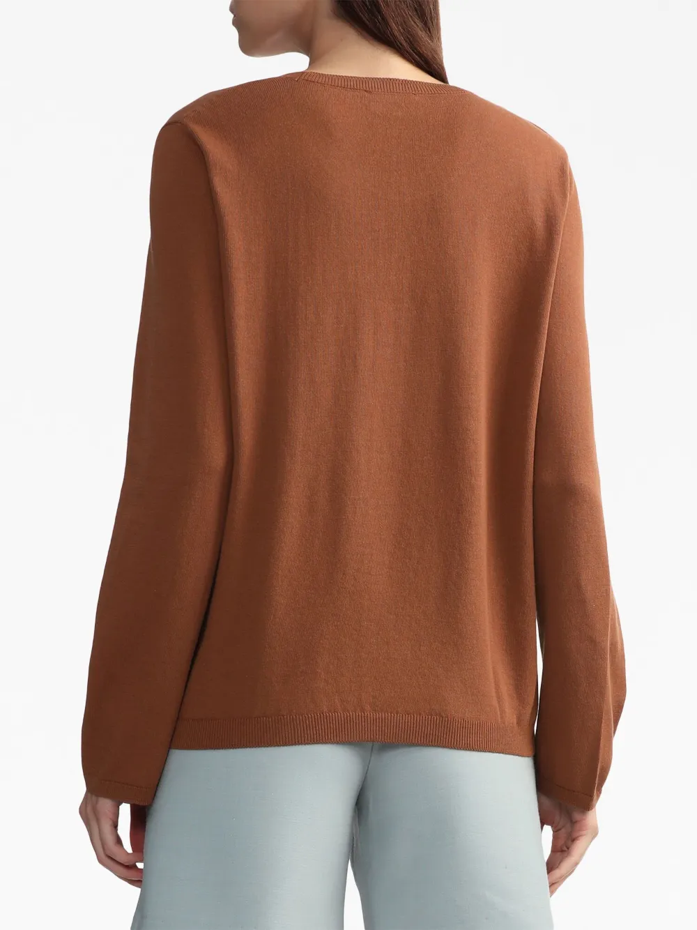 Cheap A.P.C. logo-embroidered cotton jumper Women