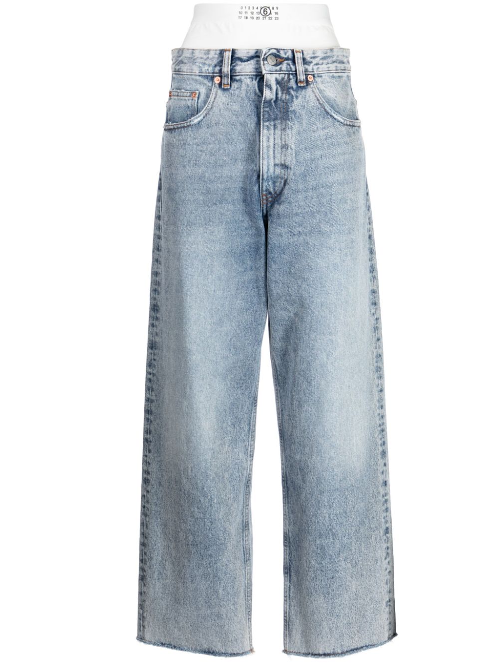 double-waist cropped boyfriend jeans