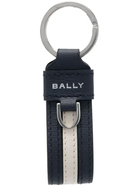 Bally logo-print leather keyring