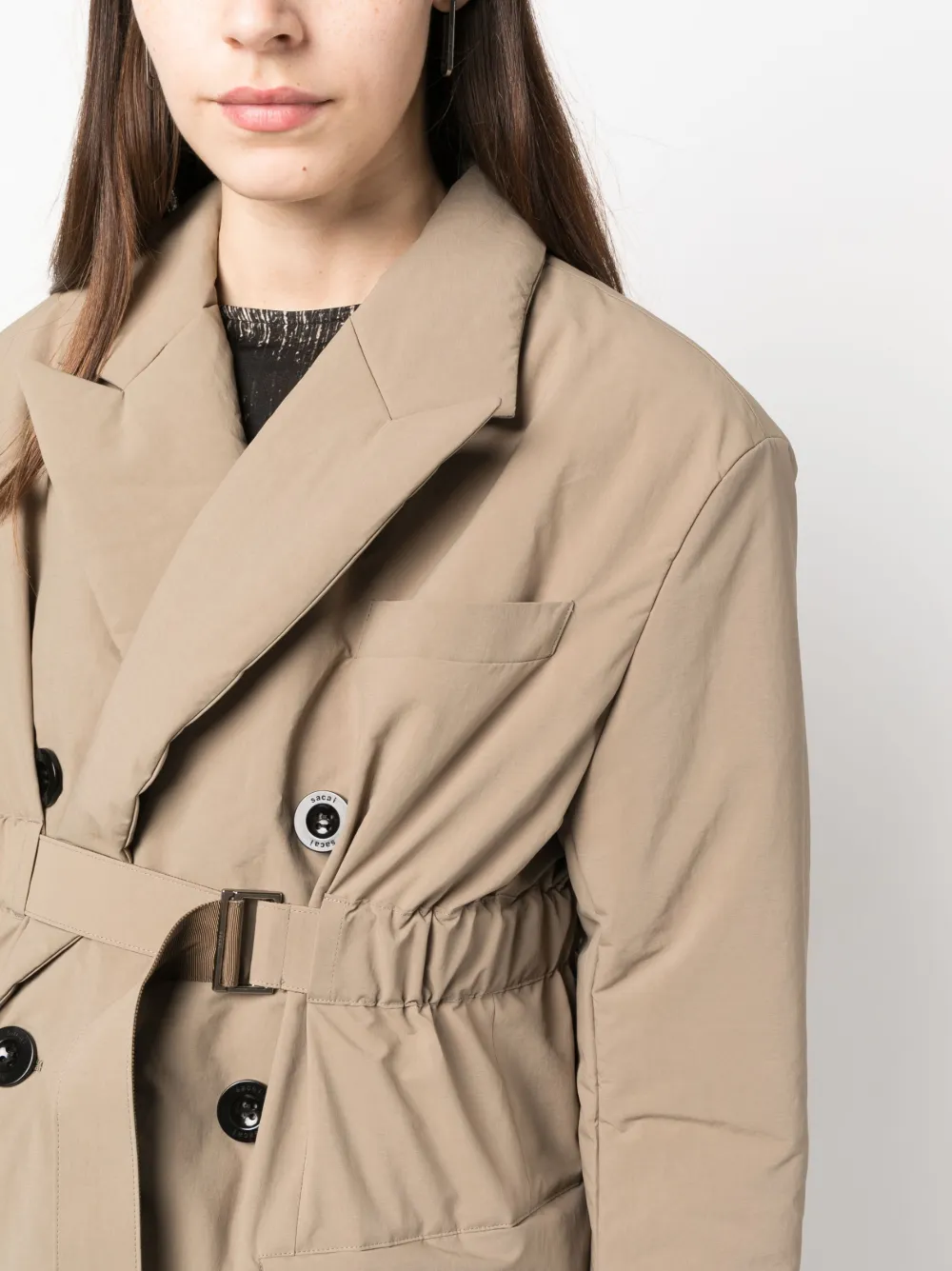 Sacai double-breasted Padded Trench Coat - Farfetch