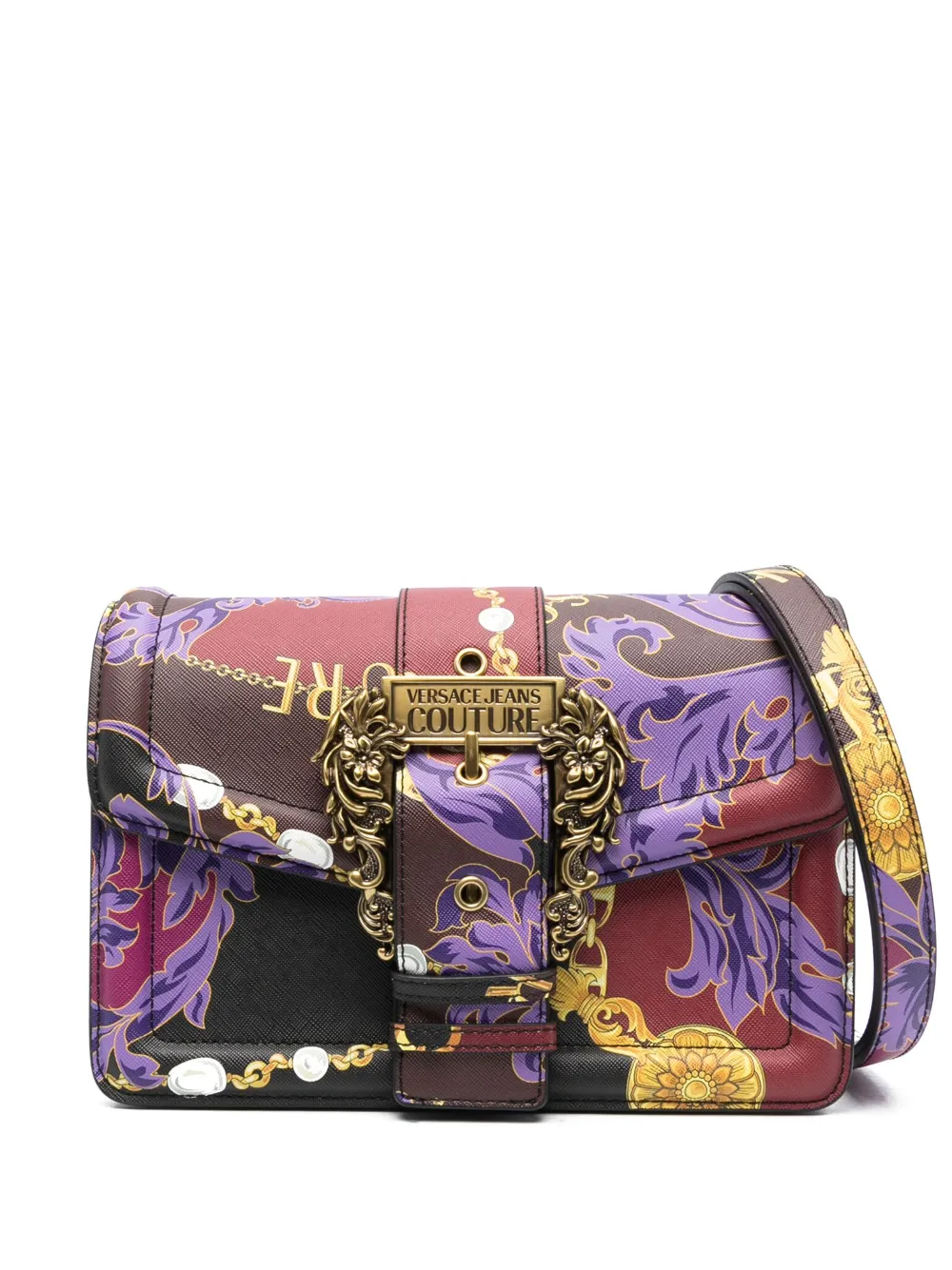 Versace Jeans Couture Purple Buckle Bag