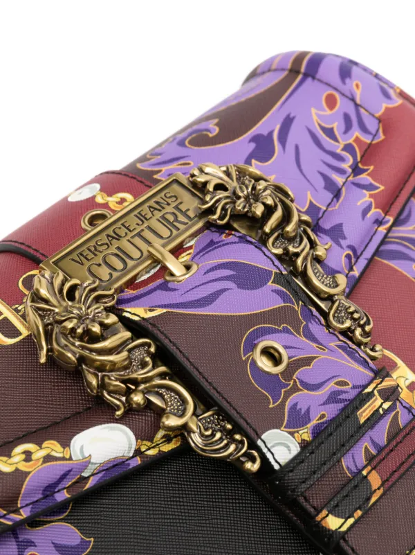 VERSACE JEANS COUTURE ロゴバックルデザイン ショルダーバッグ Versace Jeans Couture バロックバックル ショルダーバッグ