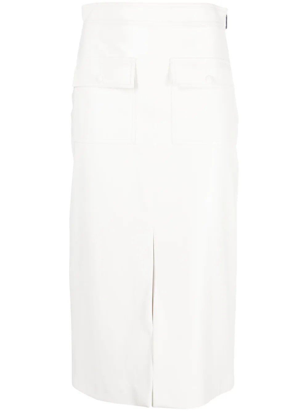 MSGM faux-leather midi skirt | White | Image 1