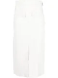 MSGM faux-leather midi skirt - White