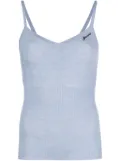 GANNI lace-detail merino cami top - Blue