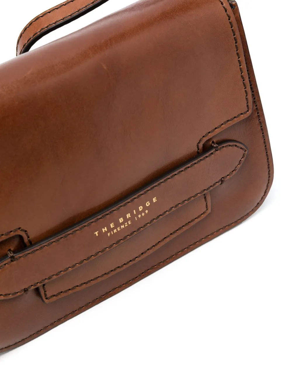 The Bridge Crossbodytas met logoprint Bruin
