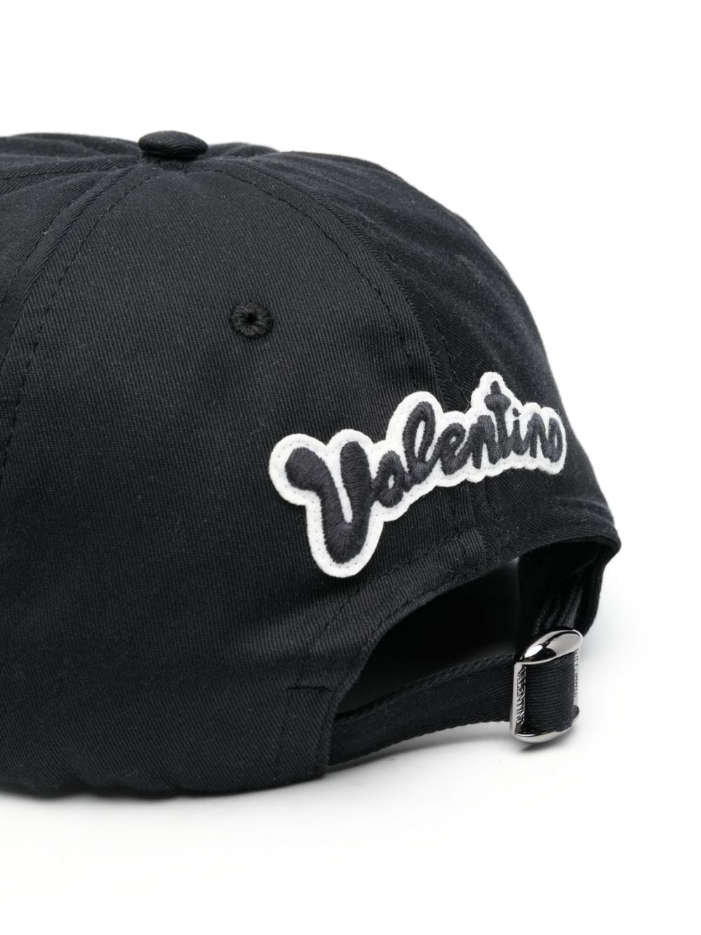 Valentino Garavani logo-patch cotton cap - Zwart