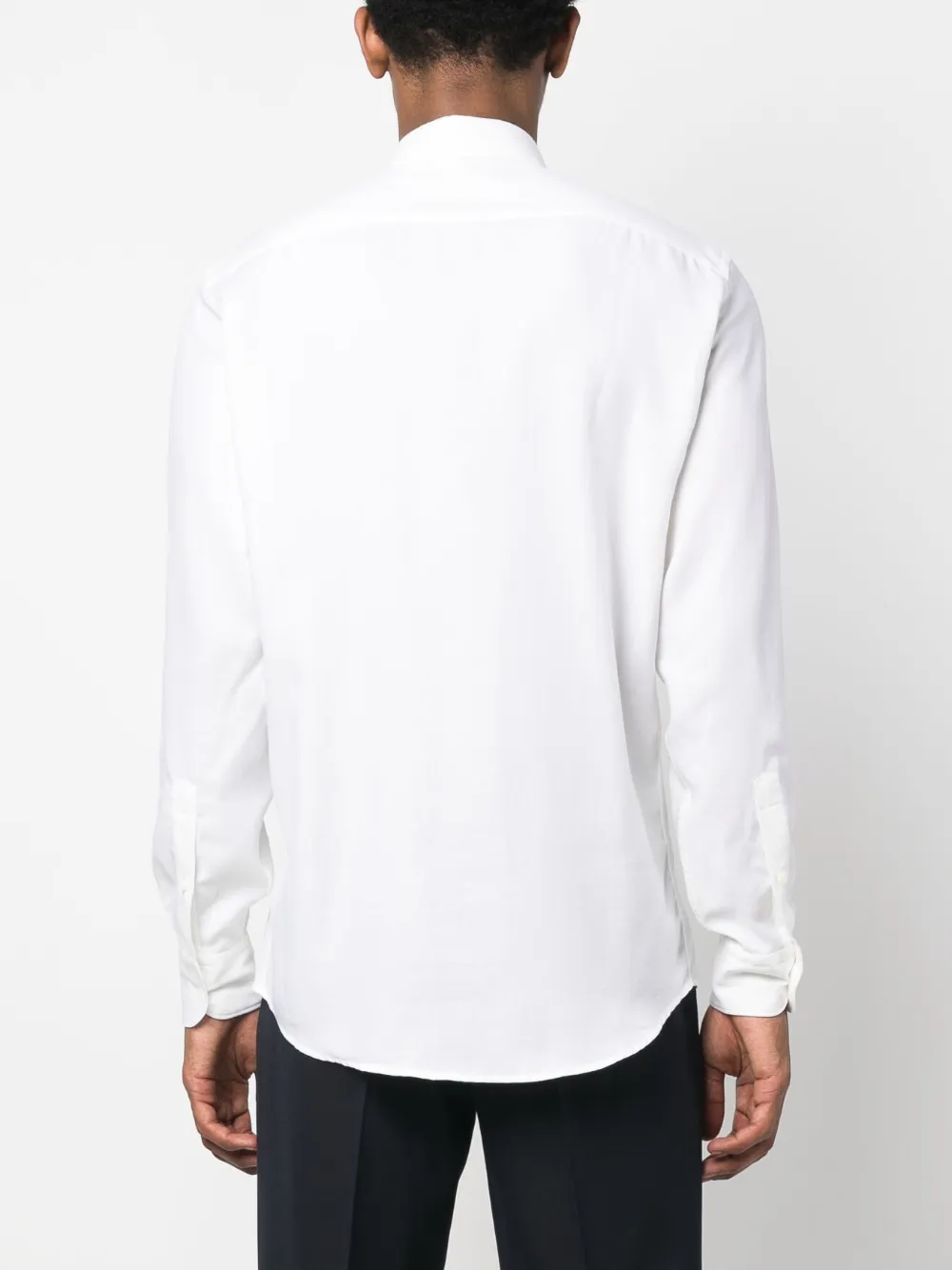 Zegna Cotton And Cashmere-blend Twill Shirt In White