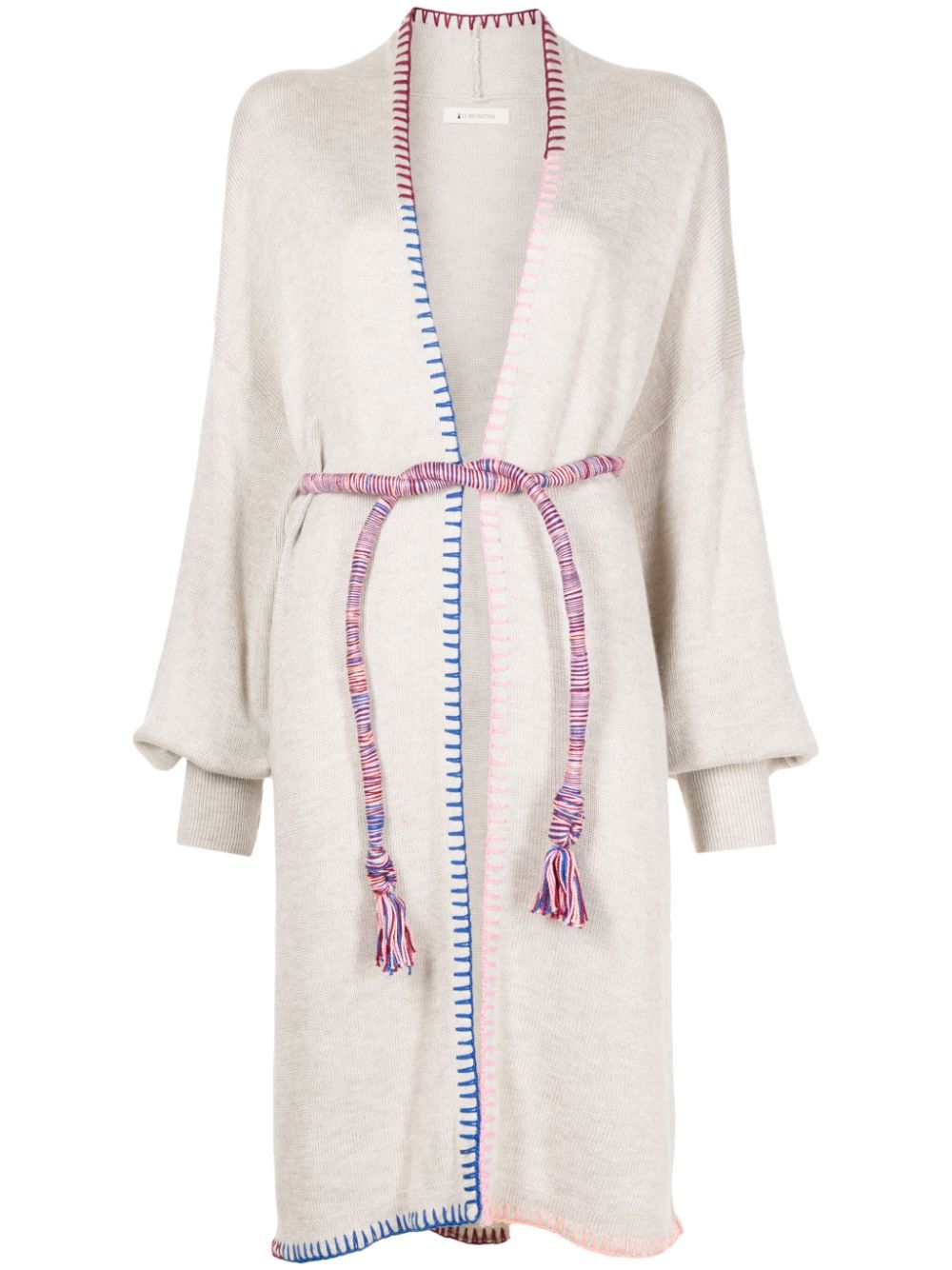 Shop Lethicia Bronstein Cashook Tied-waist Knitted Coat In Neutrals