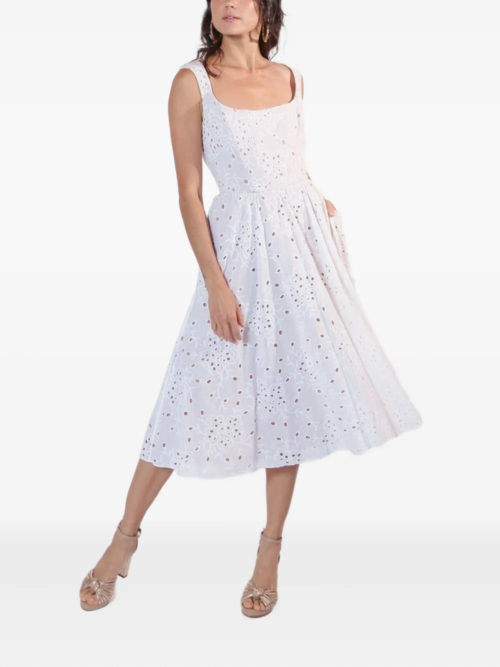 Lethicia Bronstein Norma midi-jurk - Wit