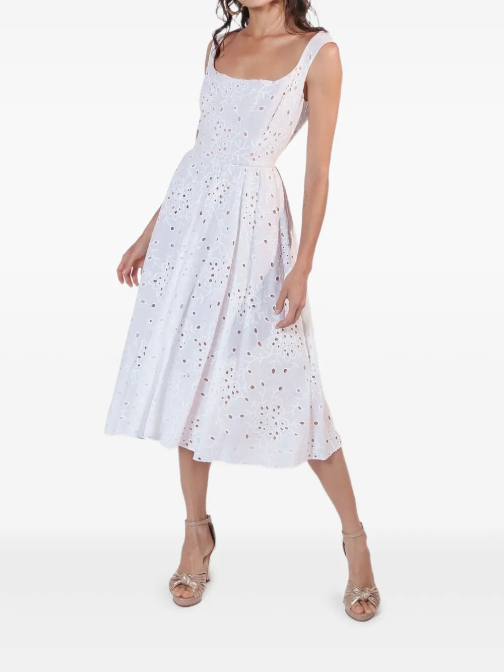 Lethicia Bronstein Norma midi-jurk Wit